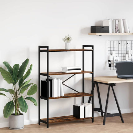 Hyllsystem Rökt ek 80 x 30 x 120 cm Konstruerat trä