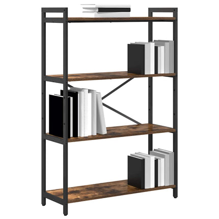 Hyllsystem 80 x 30 x 120 cm Konstruerat trä Rökt ek