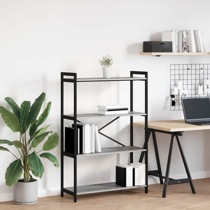 Hyllsystem 80 x 30 x 120 cm Konstruerat trä Grå sonoma