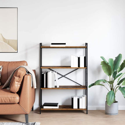 Hyllsystem Gammalt trä 80 x 30 x 120 cm Konstruerat trä