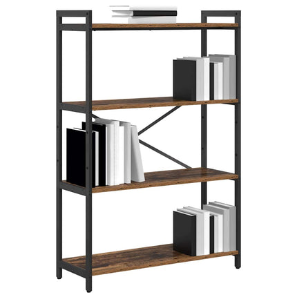 Hyllsystem 80 x 30 x 120 cm Konstruerat trä Gammalt trä