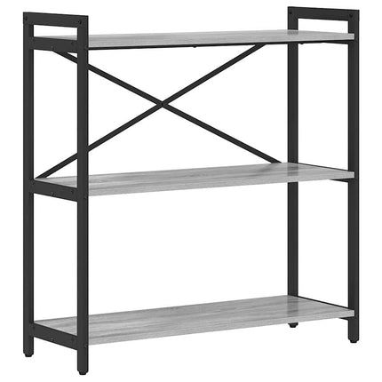 Hyllsystem Grå sonoma 80 x 30 x 85 cm Konstruerat trä