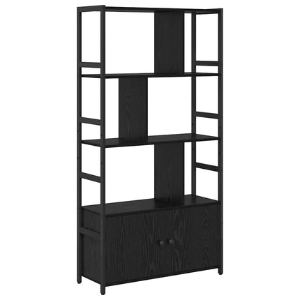 Hyllsystem 80 x 30 x 155,5 cm Konstruerat trä Svart Ek
