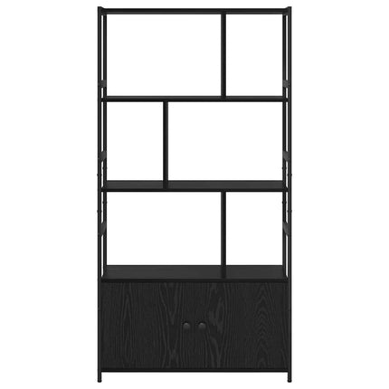 Hyllsystem Svart Ek 80 x 30 x 155,5 cm Konstruerat trä
