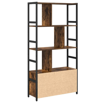 Hyllsystem Rökt ek 80 x 30 x 155,5 cm Konstruerat trä