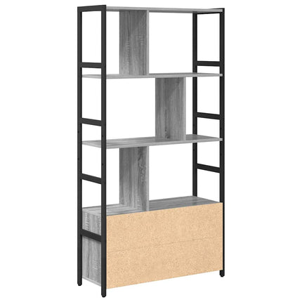 Hyllsystem Grå sonoma 80 x 30 x 155,5 cm Konstruerat trä