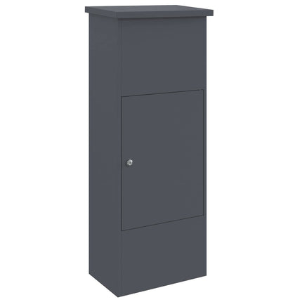 Paketbox med lagring med lås Antracit 44,5 x 29 x 110,5 cm Stål
