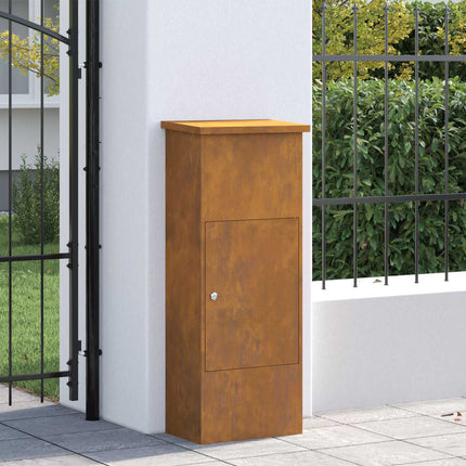 Paketbox Rostig 44,5 x 29 x 110,5 cm Väderbeständig stål