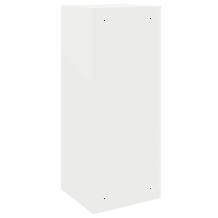 Paketbox med lagring med dörr med lås Vit 41 x 38 x 103 cm Stål