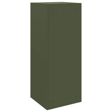 Paketbox med lagring med dörr Olivgrön 47,5 x 38 x 59 cm Stål
