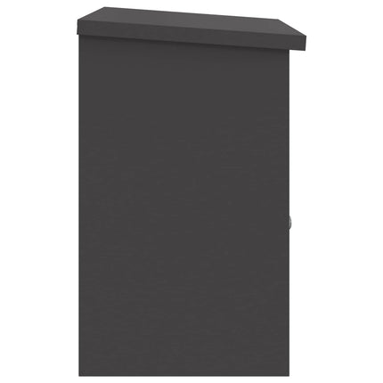 Paketbox med lagring med dörr Svart 47.5 x 38 x 59 cm Stål