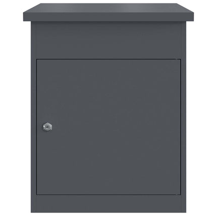 Paketbox med lagring med dörr Antracit 47.5 x 38 x 59 cm Stål