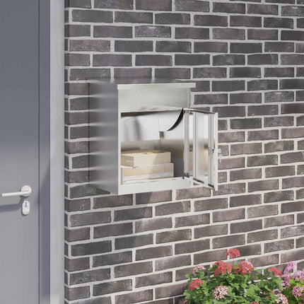 Paketbox med lagring Silver 47,5 x 38 x 59 cm Rostfritt stål