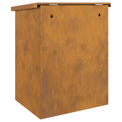 Paketbox med dörr Rostig 47,5 x 38 x 59 cm Väderbeständig stål