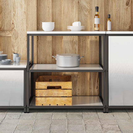 Köksförvaring HATTEM Silver 90 x 50 x 92 cm Stål