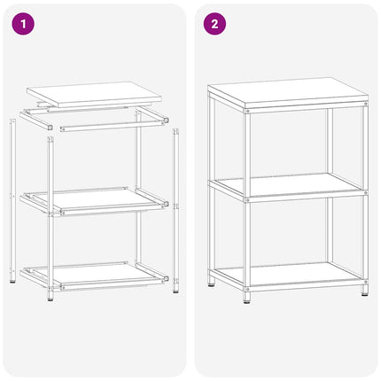 Köksförvaring HATTEM Silver 60 x 50 x 92 cm Stål