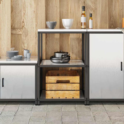 Kök Hyllsystem HATTEM Silver 60 x 50 x 92 cm Stål