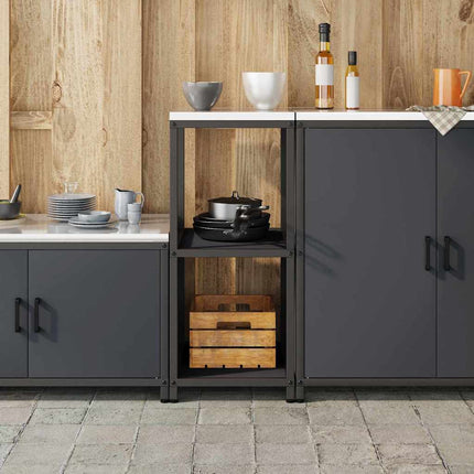 Kök Hyllsystem HATTEM Antracit 40 x 50 x 92 cm Stål