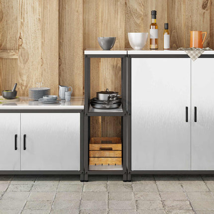 Kök Hyllsystem HATTEM Silver 30 x 50 x 92 cm Stål