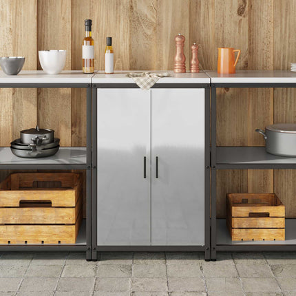 Köksförvaringsskåp HATTEM Silver 60 x 50 x 92 cm Stål