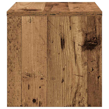 Nattduksbord 2 st Gammalt trä 40 x 40 x 30 cm Konstruerat trä