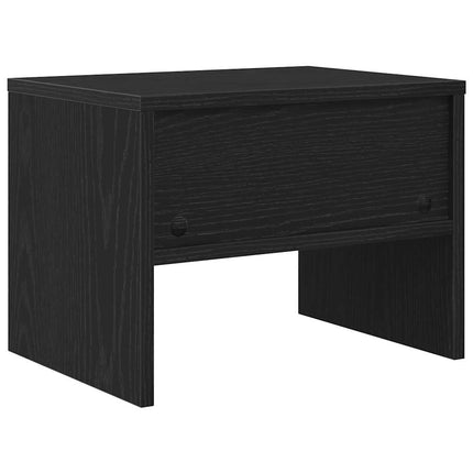 Nattduksbord 2 pcs Svart ek 40 x 40 x 30 cm Konstruerat trä