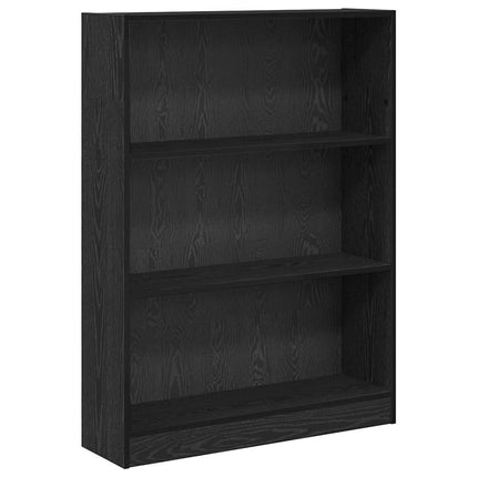Hyllsystem Svart Ek 80 x 24 x 109 cm Konstruerat trä