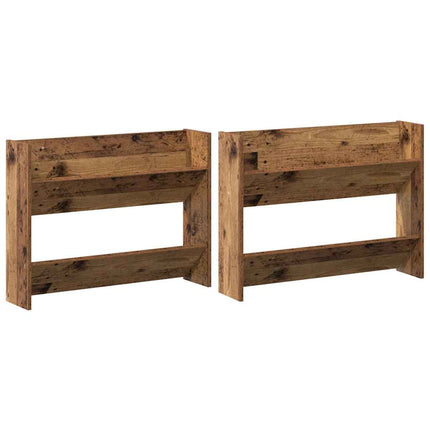 Skoskåp 2 pcs Gammalt trä 80 x 18 x 60 cm Konstruerat trä