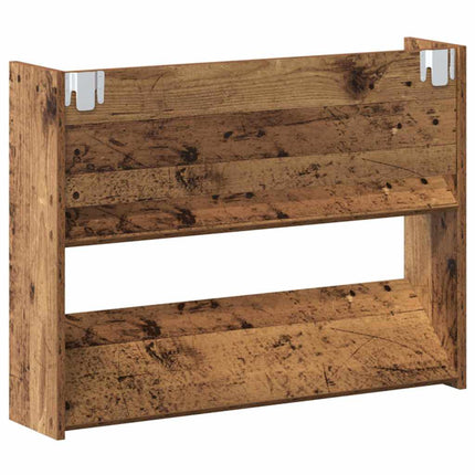 Skoskåp 2 pcs Gammalt trä 80 x 18 x 60 cm Konstruerat trä