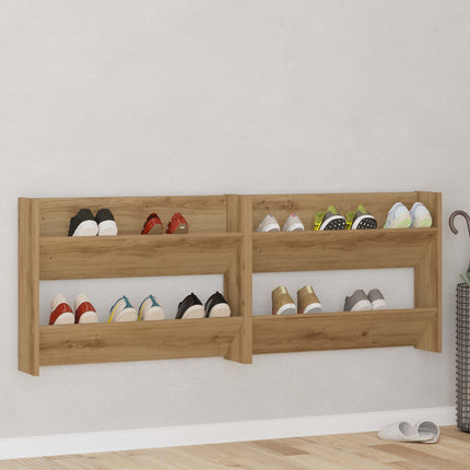 Skoskåp 2 pcs Artisan Ek 81 x 18 x 60 cm Konstruerat trä