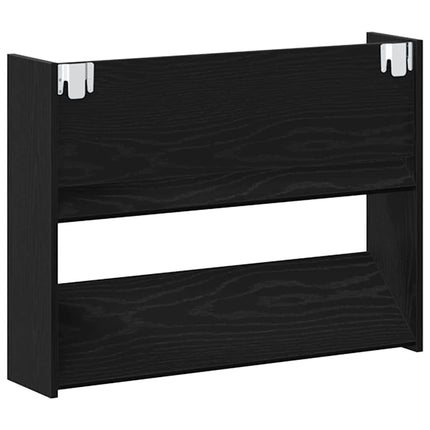 Skoskåp 2 pcs Svart Ek 83 x 18 x 60 cm Konstruerat trä
