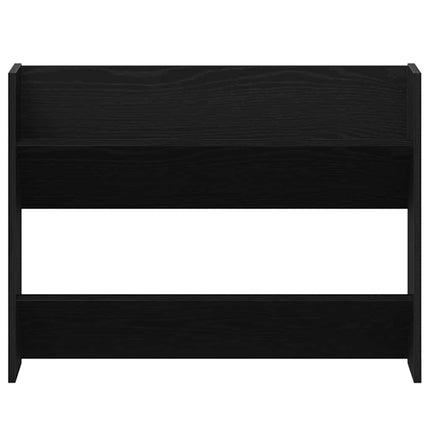 Skoskåp 2 pcs Svart Ek 83 x 18 x 60 cm Konstruerat trä