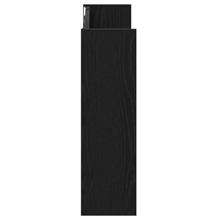 Skoskåp 2 pcs Svart Ek 83 x 18 x 60 cm Konstruerat trä