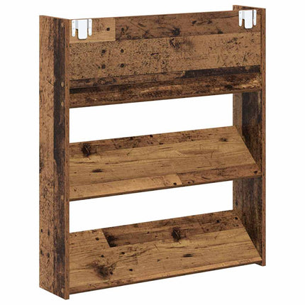 Skoskåp 2 pcs Gammalt trä 84 x 18 x 90 cm Konstruerat trä