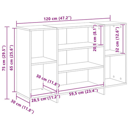 Sideboard Artisan Ek 120 x 30 x 75 cm Konstruerat trä