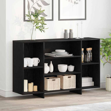 Sideboard Svart Ek 120 x 30 x 75 cm Konstruerat trä