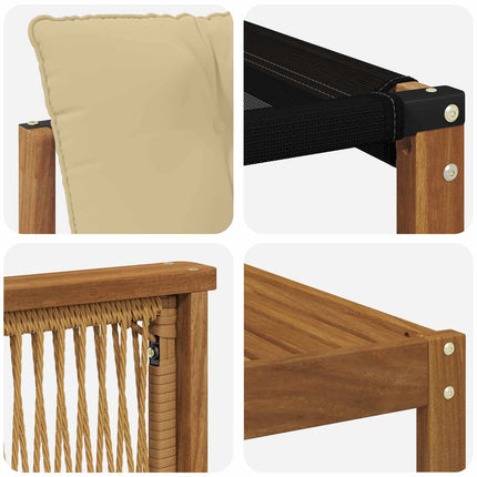 Utomhussoffset med kudde 7 pcs Naturlig och Beige