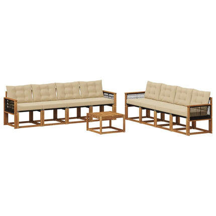 Utomhussoffset 9 st Naturlig och Beige