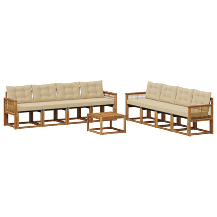 Utomhussoffset 9 st Naturlig och Beige