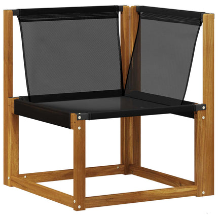 Utomhussoffset med kudde 5 pcs Naturlig och svart