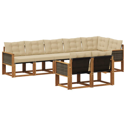 Utomhussoffset 8 st Naturlig och Beige