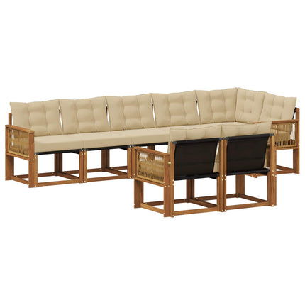 Utomhussoffset 8 st Naturlig och Beige