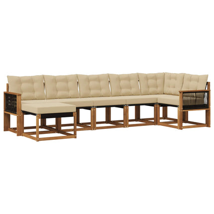 Utomhussoffset 7 st Naturlig och Beige