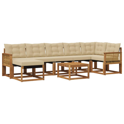 Utomhussoffset 8 st Naturlig och Beige