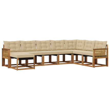 Utomhussoffset 8 pcs Naturlig och Beige