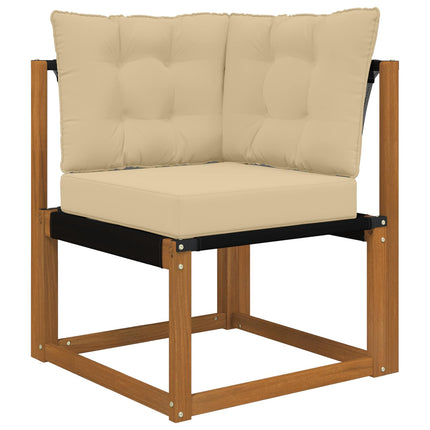 Utomhussoffset med kudde 6 pcs Naturlig och Beige