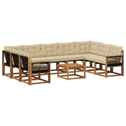 Utomhussoffset 10 st Naturlig och Beige