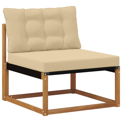 Utomhussoffset med kudde 8 pcs Naturlig och Beige