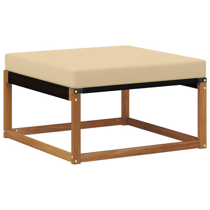 Utomhussoffset med kudde 4 pcs Naturlig och Beige