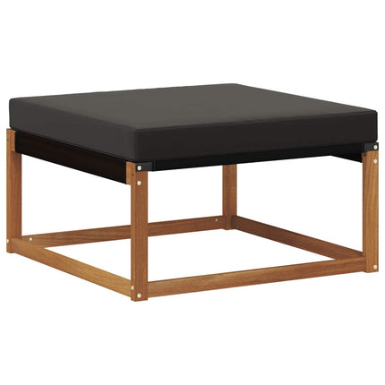 Utomhussoffset med kudde 4 pcs Naturlig och svart
